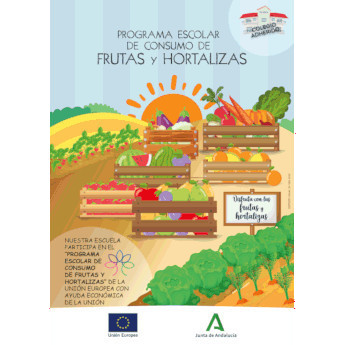 Cartel del Plan de Consumo de Fruta en las Escuelas